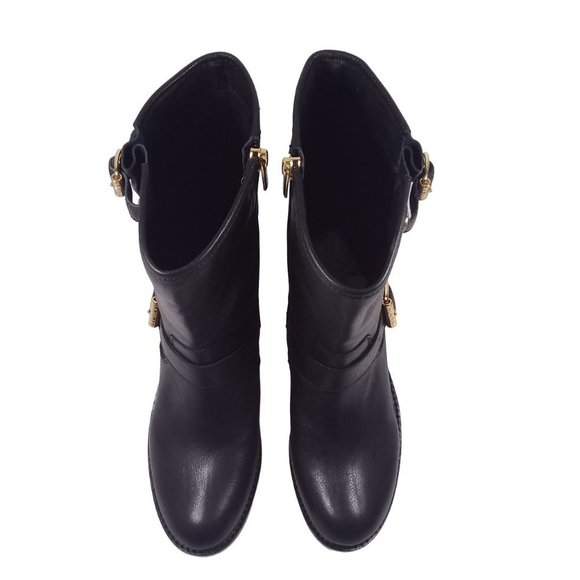 New Vince Camuto Wendeema WomensLeather MotoBoot Harness Detailed Mid-Calf 6.5M - Picture 3 of 14